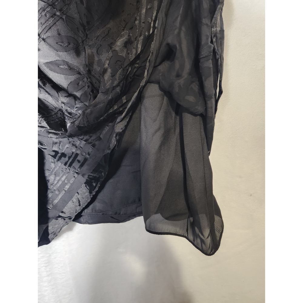 M.S.S.P Black Jacquard Sleeveless Midi Dress - M - Picture 5 of 9